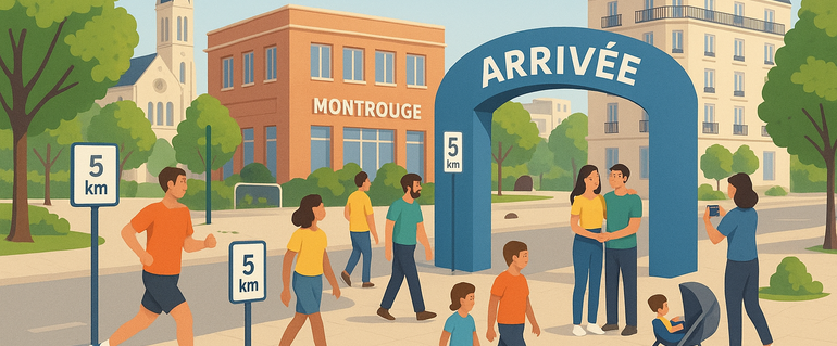 Illustration de : Un parcours balisé & permanent de 5 km dans Montrouge, pour courir ensemble, durablement et en toute sécurité