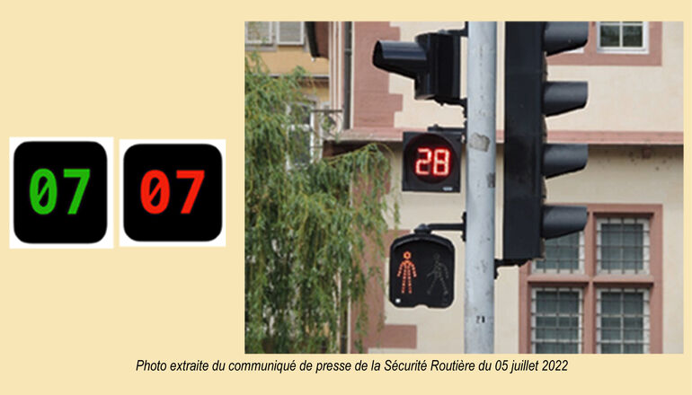 Illustration de : Des comptes à rebours pour les piétons aux feux tricolores