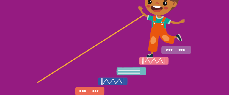 Illustration de : Une rampe d'escalier pour les tout petits à la médiathèque